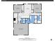 Second floor plan showing the layout of the bedrooms, bathrooms, and laundry room at 20040 E 61St Dr, Aurora, CO 80019