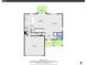 Main floor plan showing the layout of the kitchen, dining area, living room, and garage at 20040 E 61St Dr, Aurora, CO 80019