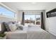 Bright bedroom featuring large windows, plush bedding, and stylish decor, creating a comfortable retreat at 2624 N Clay St, Denver, CO 80211