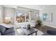 Sunlit living room featuring a large window, plush seating, and tasteful decor, creating an inviting atmosphere at 2624 N Clay St, Denver, CO 80211