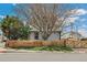 View of front of the house with a large tree, modern fence and sidewalk at 2441 E 47Th Ave, Denver, CO 80216