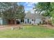 Backyard featuring a spacious lawn, patio, lush trees, and seating for enjoying the outdoors at 247 Tipple Pkwy, Frederick, CO 80530