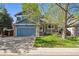 Charming two-story home with a well-manicured lawn, attached two-car garage, and appealing brick and siding facade at 11431 W Lake Dr, Littleton, CO 80127