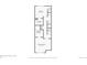 Floor plan featuring a primary bedroom, a bedroom, stairs, and two bathrooms with utility access at 888 S Valentia St # 14-103, Denver, CO 80247