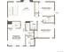 Upstairs floor plan featuring a loft, three bedrooms, two bathrooms, and laundry room at 4464 Boone Cir, Brighton, CO 80601