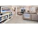 Basement living room with lots of space for entertaining, decor, and modern finishes at 8004 S Oneida Ct, Centennial, CO 80112