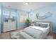 Charming bedroom with calming blue walls, a cozy bed, and a delightful decor to spark creativity at 22090 E Arbor Dr, Aurora, CO 80016