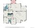 Second floor plan showing layout of main bedroom, bathroom, balcony, and additional bedrooms at 22090 E Arbor Dr, Aurora, CO 80016