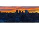 Beautiful sunset view over a city skyline with buildings silhouetted against the colorful sky at 800 N Washington St # 710, Denver, CO 80203