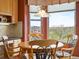 Bright breakfast nook featuring a round table, ornate chairs, and a large window with picturesque outdoor views at 16631 Red Cliff Cir, Morrison, CO 80465