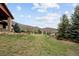 Large grassy backyard with mountain views at 11227 Explorers Run, Littleton, CO 80125