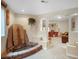 Basement space featuring a decorative rock water feature and recessed lighting at 21863 E Oxford Pl, Aurora, CO 80018