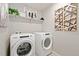 Convenient laundry room with washer and dryer included at 9876 Ceylon Ct, Commerce City, CO 80022
