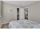 Bedroom with carpeted floors, a window, and an open closet at 4678 Springmeadow Ln, Castle Rock, CO 80109