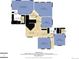Upstairs floor plan showing bedrooms, bathrooms, walk in closets and hall spaces at 4678 Springmeadow Ln, Castle Rock, CO 80109