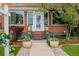 Close up of a cozy front porch with flower pots and a decorative display at 1521 Pontiac St, Denver, CO 80220
