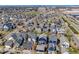 Neighborhood aerial features neatly arranged houses with well-maintained lawns and landscaping, set in quiet streets at 8156 E 35Th Ave, Denver, CO 80238