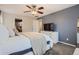 Spacious bedroom with carpet and ceiling fan at 12832 Mayfair Way # F, Englewood, CO 80112