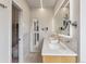 Contemporary bathroom with double sinks, modern mirrors, and sleek design elements at 427 Whispering Pines Cir, Breckenridge, CO 80424