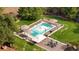 Relaxing pool area with deck and patio furniture at 6200 Charrington Dr, Cherry Hills Village, CO 80111