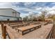Community garden with raised garden beds for planting vegetables or flowers at 1075 Spartan Ave, Berthoud, CO 80513