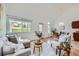 Bright living room with vaulted ceiling, natural light, neutral decor and hardwood floors at 494 Owl Dr # 4, Louisville, CO 80027