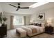 Serene bedroom with a neutral color palette, ample natural light, and stylish furnishings at 7753 W Plymouth S Pl, Littleton, CO 80128