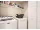 Laundry room equipped with modern washer and dryer, providing convenience and efficiency for household chores at 601 Clarendon Loop, Castle Pines, CO 80108