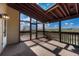 Enclosed patio featuring a skylight and scenic views at 18885 E Union Dr, Aurora, CO 80015