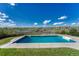 Backyard pool with a beautiful view of a lake at 18885 E Union Dr, Aurora, CO 80015