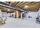 Unfinished basement provides ample storage, offering customization and expansion potential at 7833 Bandit Dr, Castle Rock, CO 80108