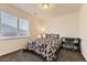 Cozy bedroom with a comfortable bed, a window, and a workspace with desk at 7833 Bandit Dr, Castle Rock, CO 80108