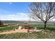 Peaceful common space with lakeside view, featuring a shaded bench and landscaped surroundings at 5425 County Road 32 # 14, Mead, CO 80504