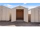 Image shows multiple storage sheds, one with open doors, in a well-maintained storage area at 5425 County Road 32 # 14, Mead, CO 80504