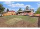 A spacious backyard featuring a well-maintained lawn and a charming brick home at 380 S Xanadu St, Aurora, CO 80012