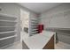 Spacious walk-in closet features custom shelves, drawers, and a view into the Primary bath at 5611 Saddle Skirt St, Parker, CO 80134