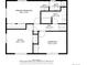 Floor plan highlighting the bedrooms, bathrooms, and office space on the upper level at 2160 S Flower St, Lakewood, CO 80227