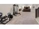 Finished basement featuring a fitness area and comfortable living space, perfect for recreation and relaxation at 4121 River Oaks St, Castle Rock, CO 80104