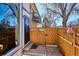 Cozy fenced patio outside the front entrance of this inviting home at 1750 S Ammons St # C, Lakewood, CO 80232