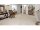Basement area featuring a hallway with a view into an adjacent bathroom at 5223 Gray Wolf Ln, Castle Rock, CO 80104