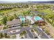 Aerial shot of community pool, showcasing the ample amenities and ample parking at 2090 Bellavista St, Castle Rock, CO 80109