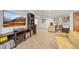 Basement featuring a tv, shelving, and office setup at 2090 Bellavista St, Castle Rock, CO 80109