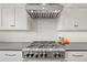 Close-up of a stainless steel stove with modern vent hood in a bright, remodeled kitchen at 2090 Bellavista St, Castle Rock, CO 80109