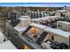 Aerial showing rooftop deck in community of modern townhomes at 4469 Tennyson St # 15, Denver, CO 80212