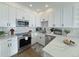 Well-appointed kitchen with stainless steel appliances, white cabinets, and light countertops at 1472 Yates St, Denver, CO 80204
