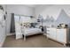 Bright bedroom with a bunk bed, mountain-themed wall art, and a modern dresser with storage at 2224 W 37Th Ave, Denver, CO 80211