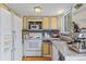 Bright kitchen with colorful cabinets, granite countertops, and modern appliances at 6545 W 84Th Way # 132, Arvada, CO 80003