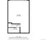 Floor plan shows basement with garage, hallway, and utility area with dimensions in a clean, minimalist design at 1344 Royal Troon Dr, Castle Rock, CO 80104