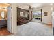 Bright living room featuring a plush sofa, large window, and modern decor at 1344 Royal Troon Dr, Castle Rock, CO 80104