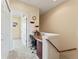 Upstairs office area with built-in desk and storage, perfect for remote work or study at 1344 Royal Troon Dr, Castle Rock, CO 80104